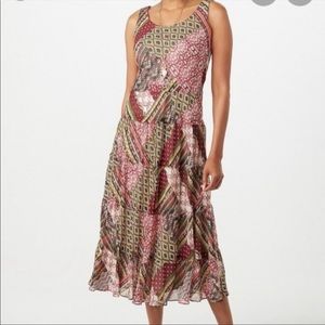 Bohemian Patchwork Printed Tiered Maxi Dress